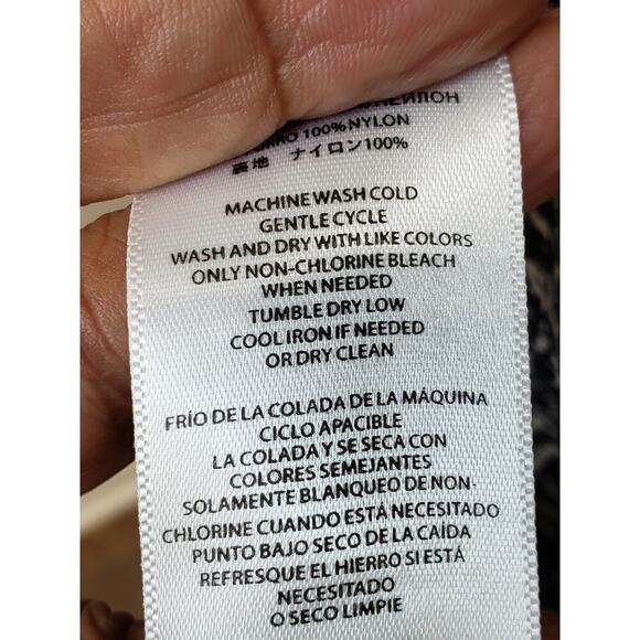 Michael Kors Pencil Dress Women XL Black Beige Textured Gold Zip Back Sleeveless - Picture 7 of 14